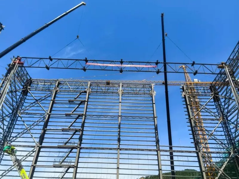 EHSS completa a elevación do feixe da sala de blindaxe a nivel nacional para o cable Hanhe