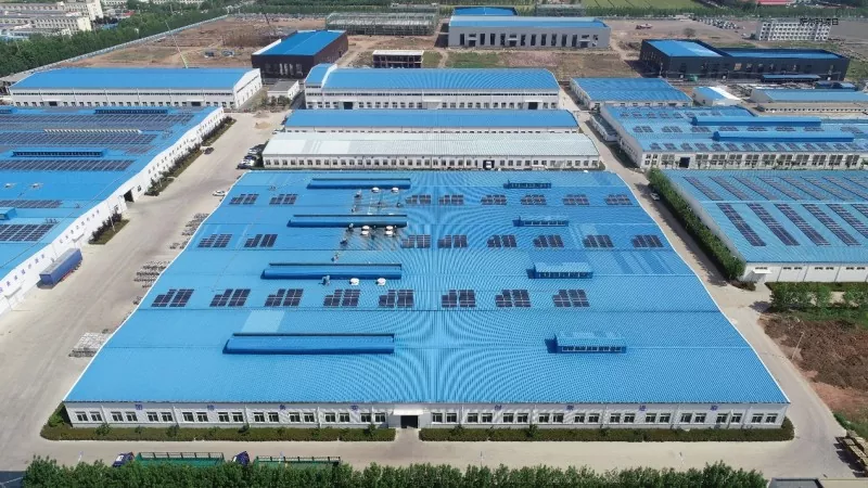 Como se conseguiu a gran estrutura do edificio de construción da fábrica de roupa de armazón de aceiro?