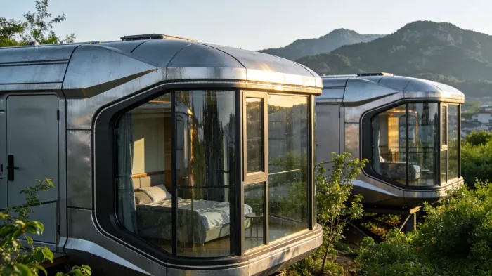 Por que a casa prefabricada Space Capsule é a mellor opción para campamentos ao aire libre?