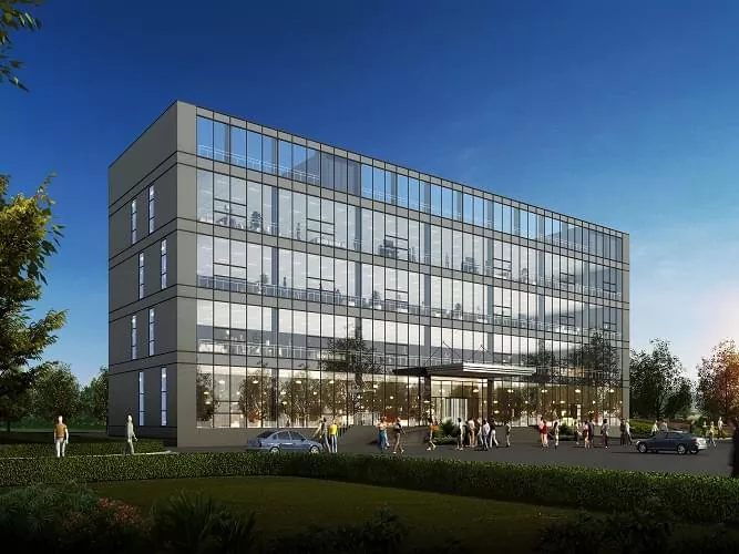 Edificio de oficinas moderno prefabricado de aceiro