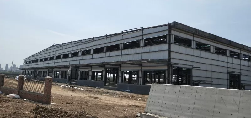 Construcción de almacén loxístico de marco de aceiro modular prefabricado