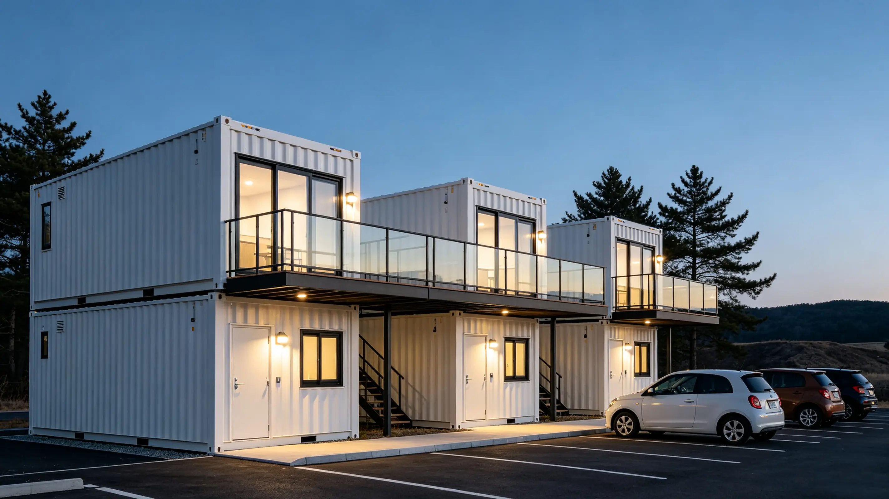 Construcción de motel de contedores prefabricados