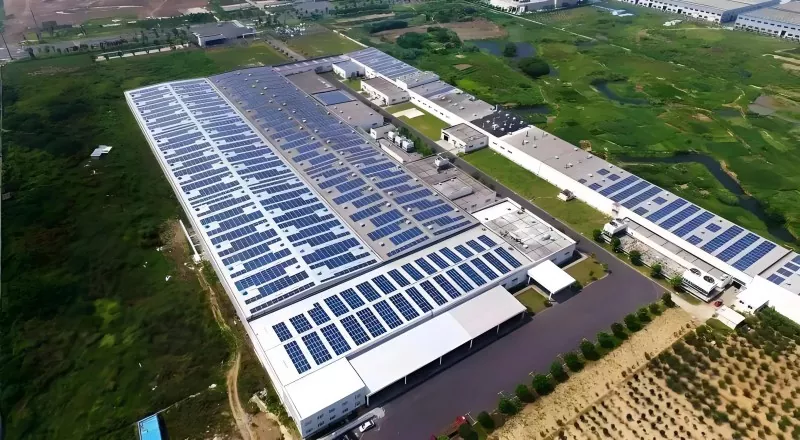 Construción de aceiro de almacén integrado PV