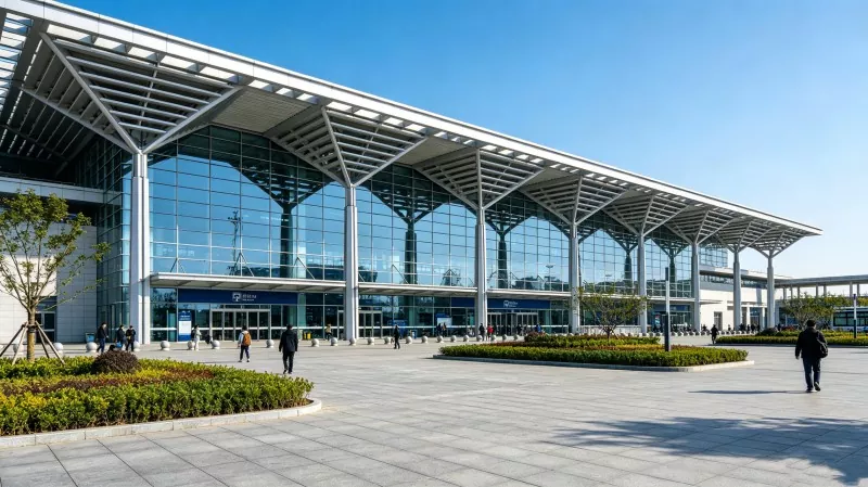 Construción da estación de pasaxeiros do automóbil con marco de aceiro