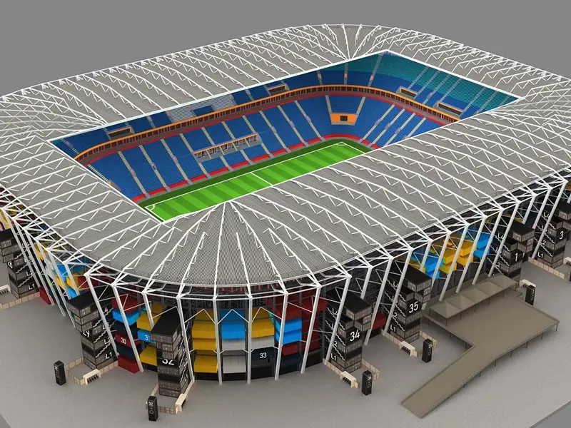 Estadio de montaxe modular de marco de aceiro