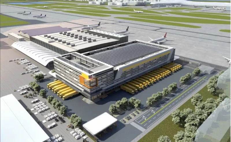 Terminal de carga do aeroporto de estrutura de aceiro
