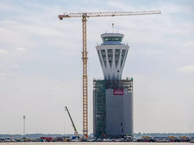 Torre de control do aeroporto de estrutura de aceiro