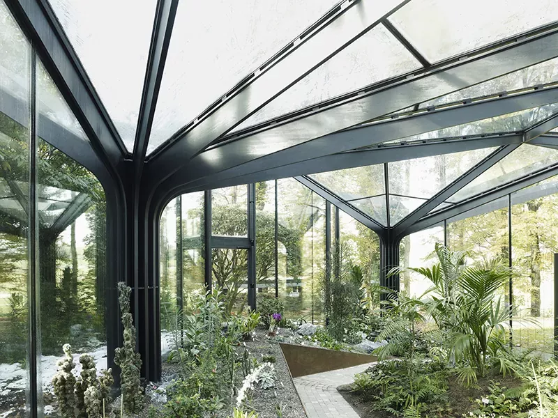 Salón Botánico de Estrutura de Aceiro