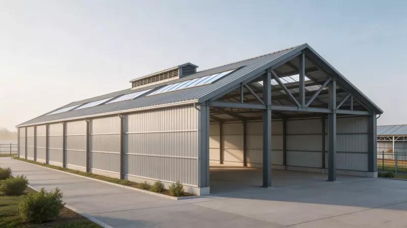 Estrutura de aceiro Construcción de galiñas