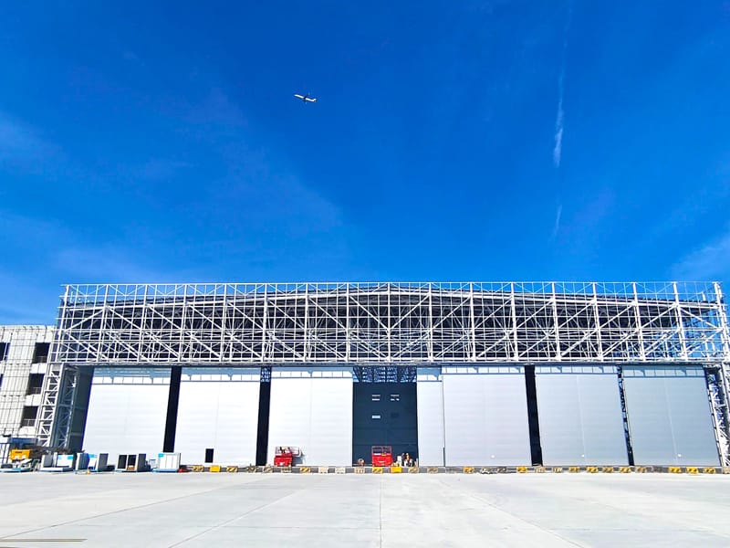 Hangar do hub de aviación civil de estrutura de aceiro