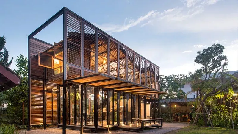 Edificio hoteleiro modular de estrutura de aceiro