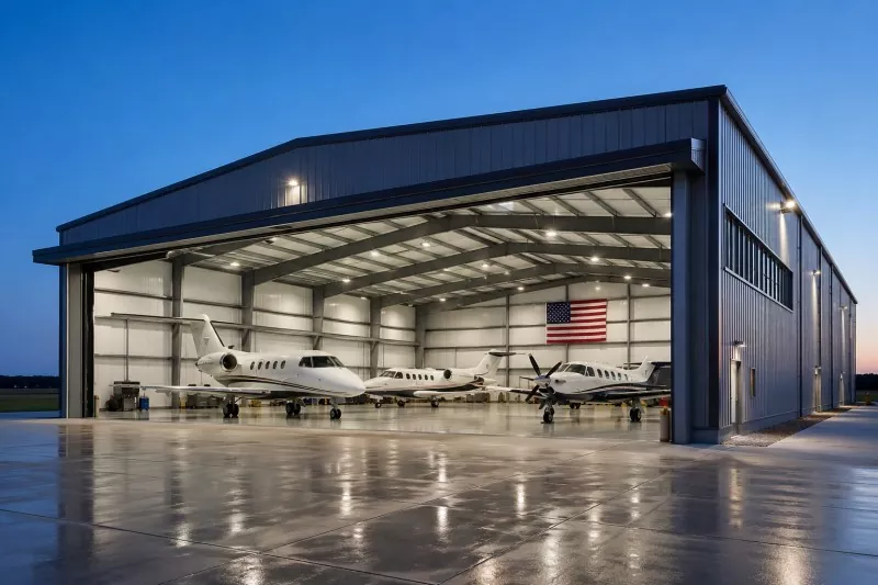 Estrutura de aceiro Construción de hangar privado