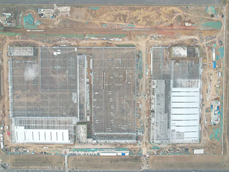 Construción de almacén de estrutura de aceiro